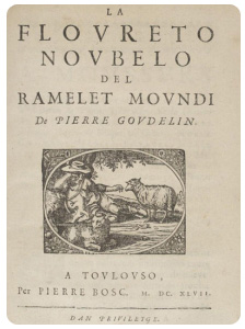 Cobèrta de l'edicion de 1647 del Ramelet Moundi de Pèire Godolin