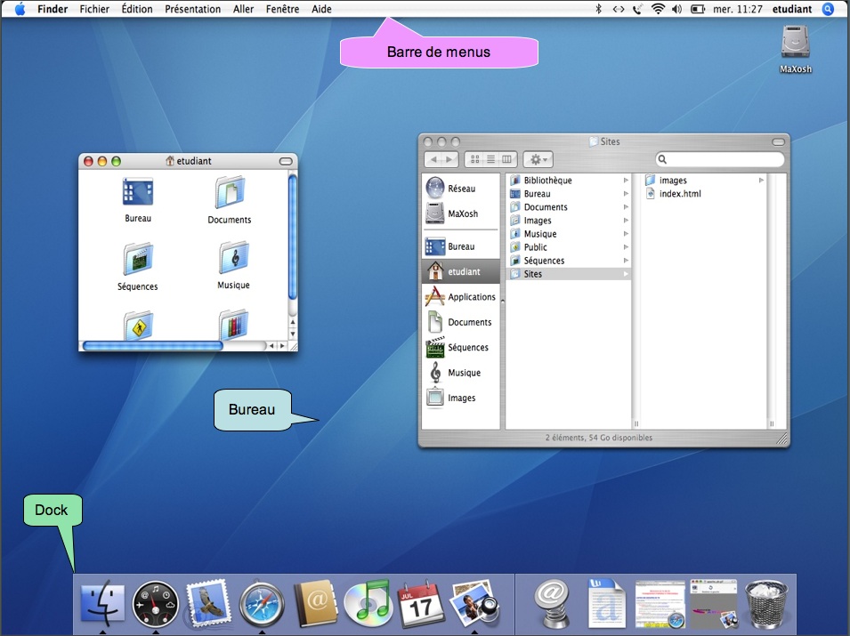 bureau Mac OS