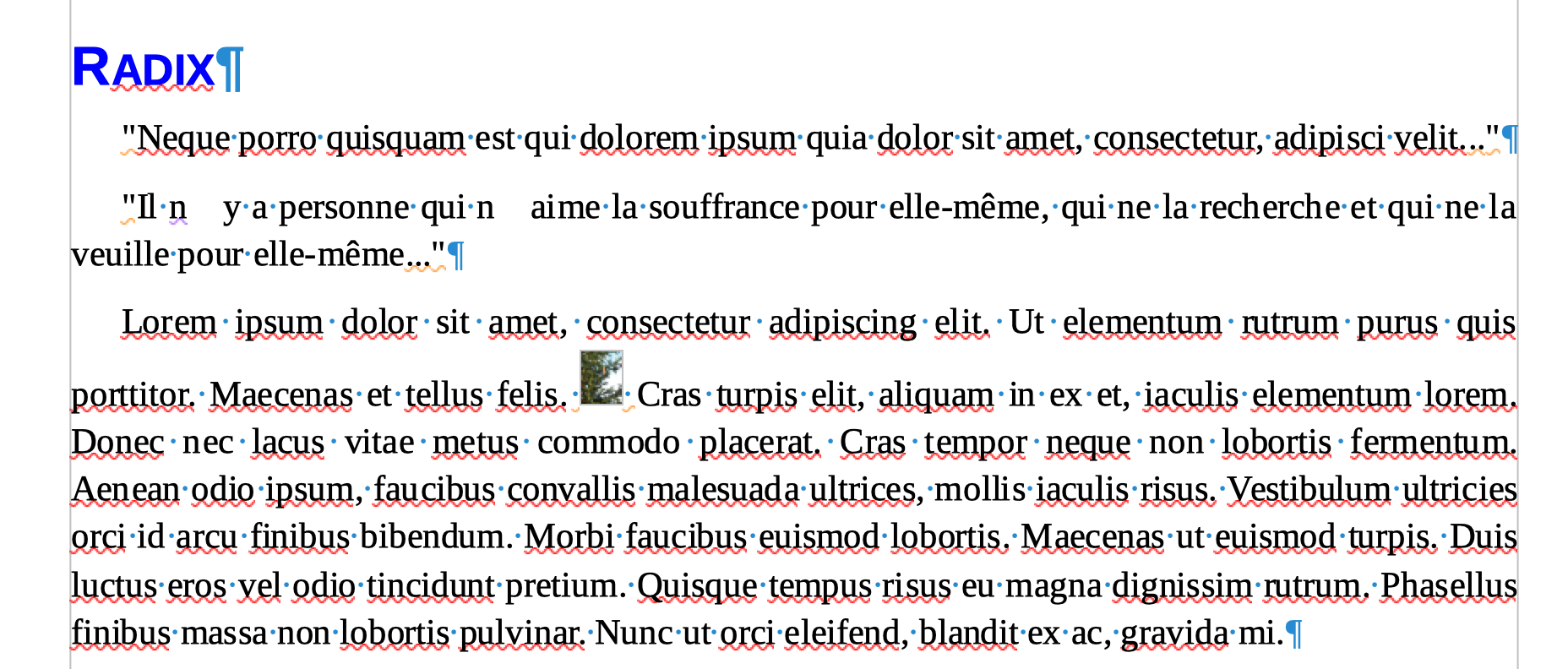 aperçu de l'insertion à réaliser'