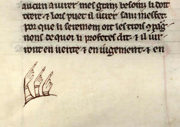 Fig. 2. Trois manicules