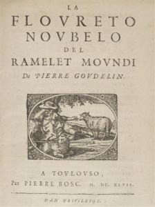 Cobèrta de l'edicion de 1647 del Ramelet Moundi de Pèire Godolin